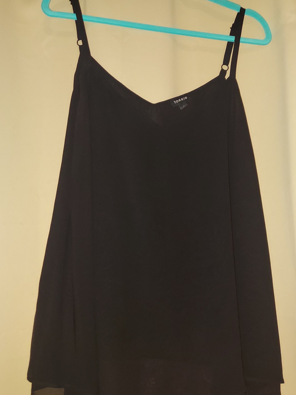 torrid Black Layered Chiffon Adjustable-Strap Cami